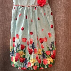 Girls Spring Boutique Style Dress pink, blue, yellow #Easter